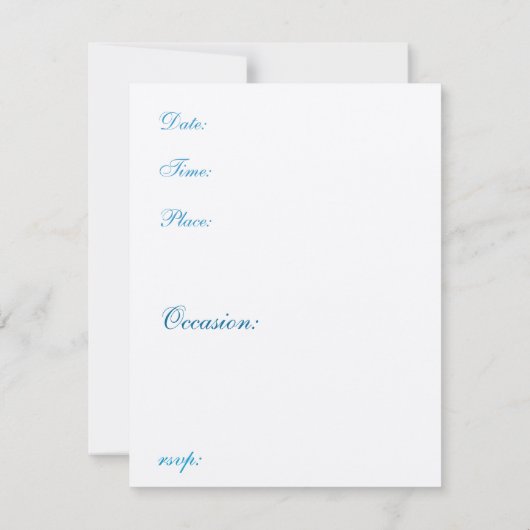 Masquerade in Aquamarin Save the Date (Rückseite)