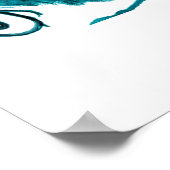 Masquerade in Aquamarinem Poster (Ecke)