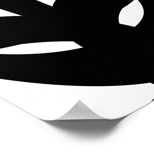 Masquerade in Schwarz und Weiß Poster (Ecke)