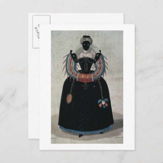 Masquerade Kostüm im Stil von Henri III (Colo Postkarte (Vorne/Hinten)