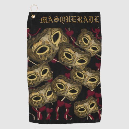 MASQUERADE-KUNST GOLFHANDTUCH (Vorderseite)