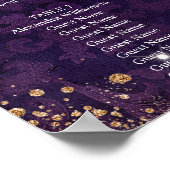 Masquerade lila Glitzer 9 Tabellen Sitzplakette Poster (Ecke)