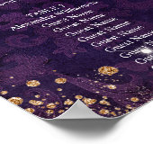 Masquerade lila Glitzer 9 Tabellen Sitzplakette Poster (Ecke)