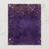 Masquerade lila Gold Sweet 16 Einladung Flyer (Hinten)