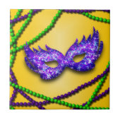 Masquerade Lila Mask Fliese (Vorderseite)