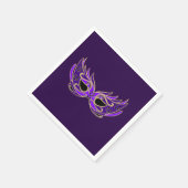 Masquerade lila Maske Party oder maskierte Ball Serviette (Ecke)