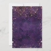 Masquerade lila Rose Gold Glitzer Geburtstagsparty Einladung (Rückseite)