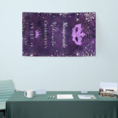 Masquerade lila silber Glitzer Staub Sweet 16 Banner (Messeveranstaltung)