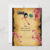 MASQUERADE MAGIC BERRIES MONOGRAM, EINLADUNG (Rückseite)