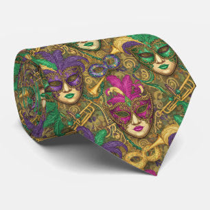 Masquerade Majesty Mardi Gras Krawatte