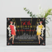 Masquerade Mardi Gras Birthday Einladung (Stehend Vorderseite)