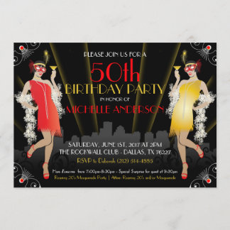 Masquerade Mardi Gras Birthday Einladung