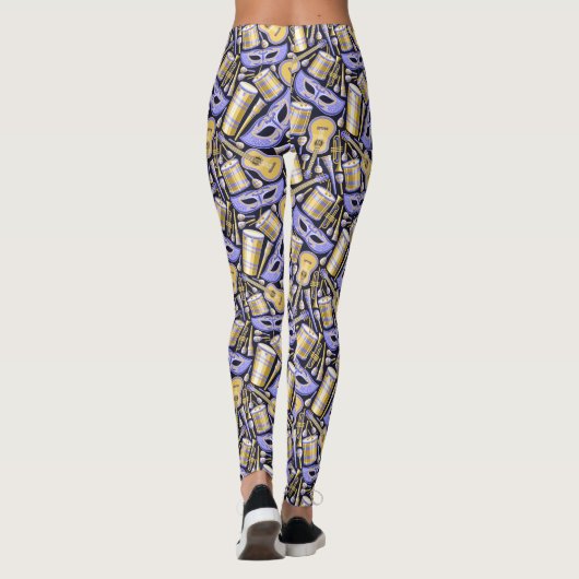 Masquerade Mardi Gras Pop Mode Leggings (Rückseite)