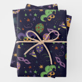 Masquerade Mardi Gras Wrapping Paper Sheets Geschenkpapier Set (Beispiel)
