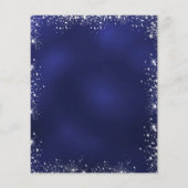 Masquerade Marine blau silber Sweet 16 Einladung (Rückseite)