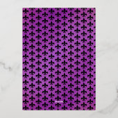 Masquerade Mask Mardi Gras 80th Birthday Party Folieneinladung (Rückseite)