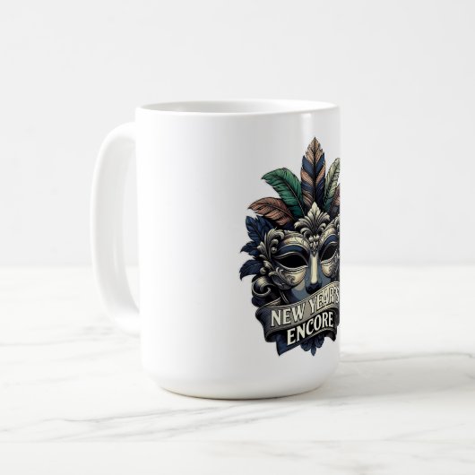 Masquerade Mask T-Shirt, Symmetrical Filigree Prem Kaffeetasse (Vorderseite Links)