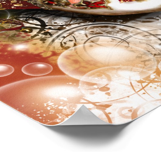 Masquerade mask venetian mardi gras party poster (Ecke)