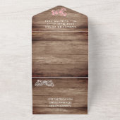 Masquerade Maske Cherry Blossom Wood Quinceanera All In One Einladung (Außenbereich)