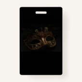 Masquerade Maske Elegant Rosa Schwarz Sweet 16 15 Ausweis (Rückseite)