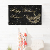 Masquerade Maske elegante Gold Glitzer Glitzern Banner (Insitu)