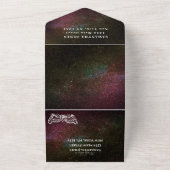 Masquerade Maske Galaxy Sky Stars Quinceanera All In One Einladung (Außenbereich)