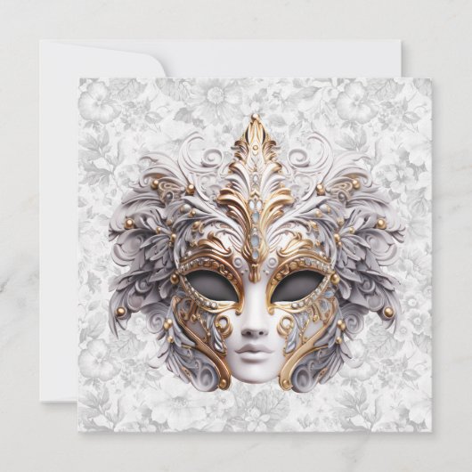 Masquerade Maske gefärbt in Grays (Vorderseite)