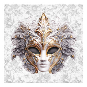 Masquerade Maske gefärbt in Grays Fotodruck