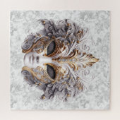 Masquerade Maske gefärbt in Grays Puzzle (Horizontal)