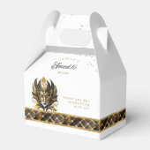 Masquerade Maske Motif Harlequin Black Gold ID1032 Geschenkschachtel (Vorderseite)