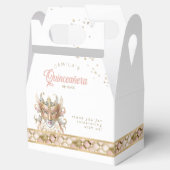 Masquerade Maske Motif Harlequin Rose Gold ID1031 Geschenkschachtel (Geöffnet)