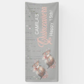 Masquerade Maske Quinceañera Rose Gold ID1031 Banner (Vertikal)