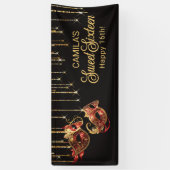 Masquerade Maske Sweet 16 Red Gold ID1032 Banner (Vertikal)