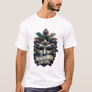 Masquerade-Maske T-Shirt, symmetrische Filigran-Vo T-Shirt
