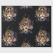 Masquerade Maske Viktorianisch elegant gotisch Geschenkpapier (Flach)