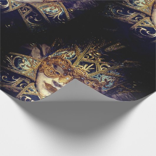 Masquerade Maske Viktorianisch elegant gotisch Geschenkpapier (Ecke)