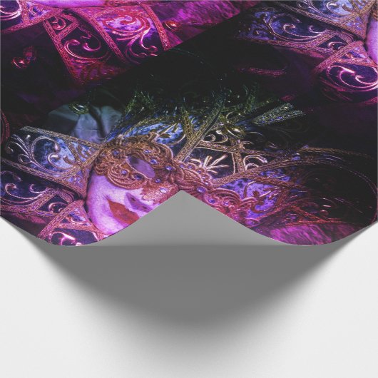 Masquerade Maske Viktorianisch elegant gotisch Geschenkpapier (Ecke)