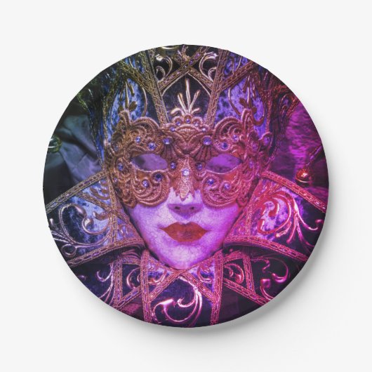 Masquerade Maske Viktorianisch elegant gotisch Pappteller (Vorderseite)