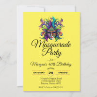 Masquerade masken Party Geburtstagseinladung