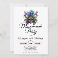 Masquerade masken Party Geburtstagseinladung