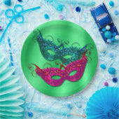 Masquerade Masken Party Paper Tellers 9" Pappteller (Party)