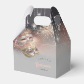 Masquerade Masken Quinceanera Rose Gold ID1031 Geschenkschachtel (Vorderseite)