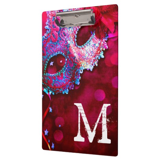 Masquerade Maskencostum Monogram Initial Clip Boar Klemmbrett (Links)