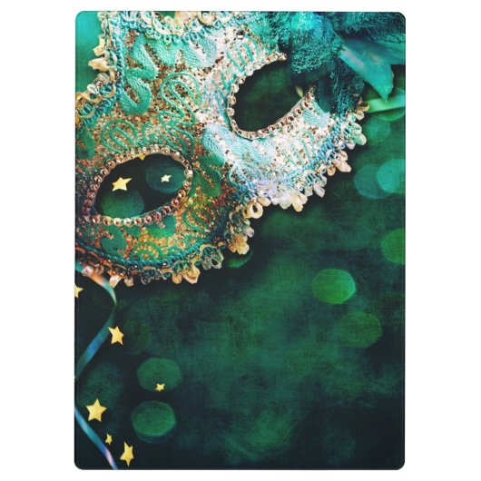 Masquerade Maskencostum Monogram Initial Clip Boar Klemmbrett (Rückseite)