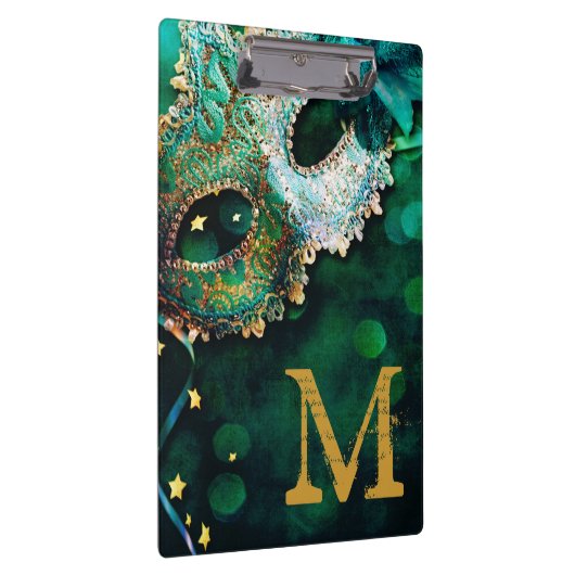 Masquerade Maskencostum Monogram Initial Clip Boar Klemmbrett (Rechts)