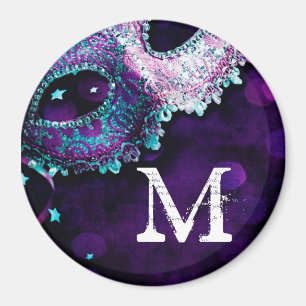 Masquerade Maskenkostüm Monogram Initial Magnet