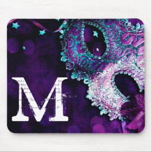 Masquerade Maskenkostüm Monogram Initial Mouse Pad Mousepad