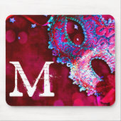 Masquerade Maskenkostüm Monogram Initial Mouse Pad Mousepad (Vorne)