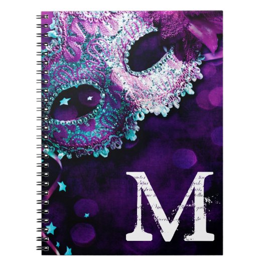 Masquerade Maskenkostüm Monogramm erste Note Buch (Vorderseite)
