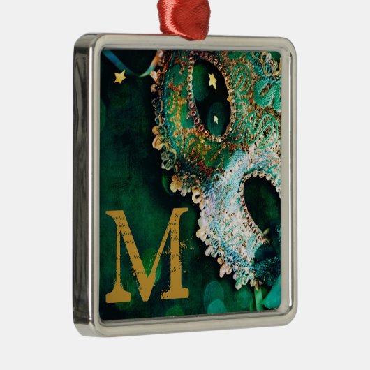 Masquerade Maskenkostüm Monogramm Erstmaliges Orna Ornament Aus Metall (Rechts)